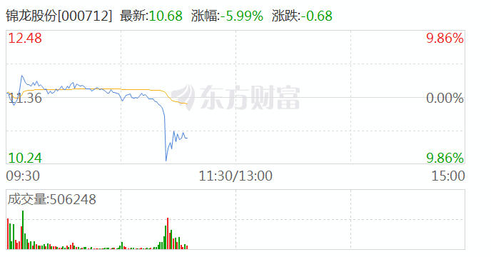 券商股震荡走低 锦龙股份一度跳水逼近跌停  第1张