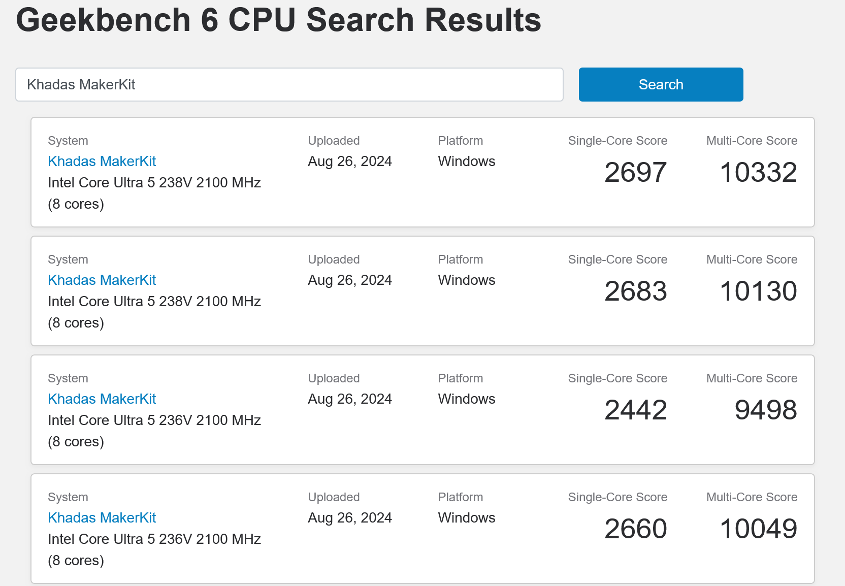 英特尔 Ultra 5 238V 处理器 GeekBench 6 跑分首曝，单核超锐龙 9 7845HX