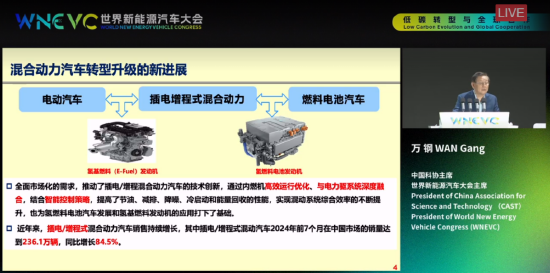 万钢：前7月插电/增程式混动汽车销量达236.1万辆，同比增长84.5%  第1张