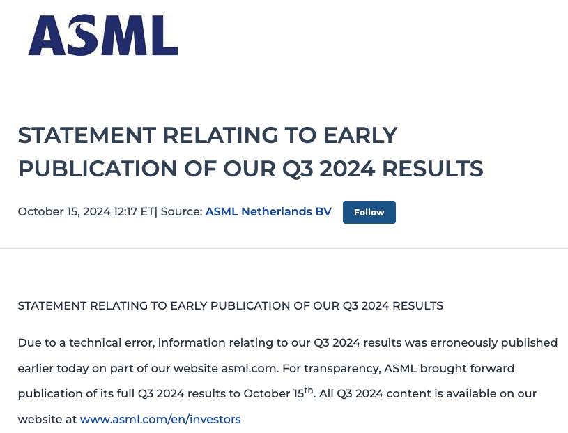活久见！阿斯麦利空财报遭错误提前发布 引爆半导体板块恐慌  第2张