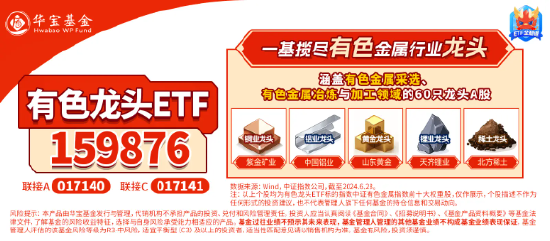 稀土继续活跃，北方稀土涨近7%，有色龙头ETF（159876）盘中上探3．41%，机构：稀土行业新周期或已开启